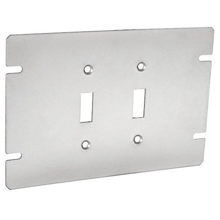 Southwire Box Cover, Junction Box Box Type, 2 Gang, Galvanized Steel, Toggle Cover Type GBTC-2